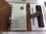 Luxury Mont Blanc 4 items Set - Complete set Include Mystery Rollerball Pen,Notebook,Refill, Leather Pen Holder